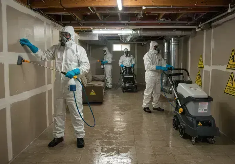 Basement Moisture Removal and Structural Drying process in Gering, NE